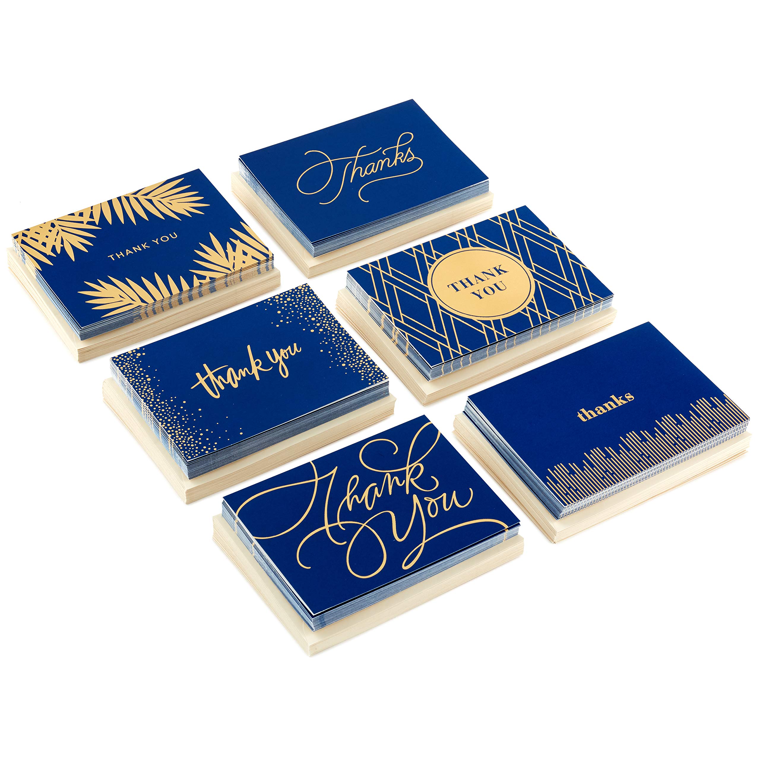 Hallmark Thank You Cards Assortment - 50-Pack Blank Inside Greeting Cards for All Occasions | Perfect for Weddings, Birthdays, Graduations & Appreciation Gifts
