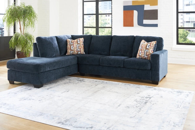 Aviemore 2-Piece Sectional Sofa with Left-Hand Facing Chaise in Ink Color - Perfect for Living Room, Family Room & Small Spaces