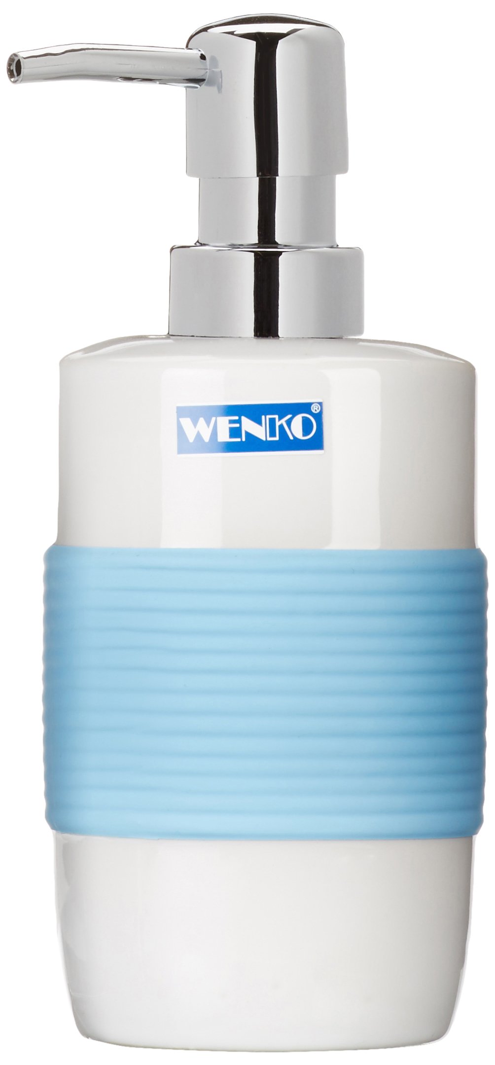 Wenko 21675100 Bahia Blue Soap Dispenser - Premium Bathroom & Kitchen Liquid Soap Pump for Modern Homes