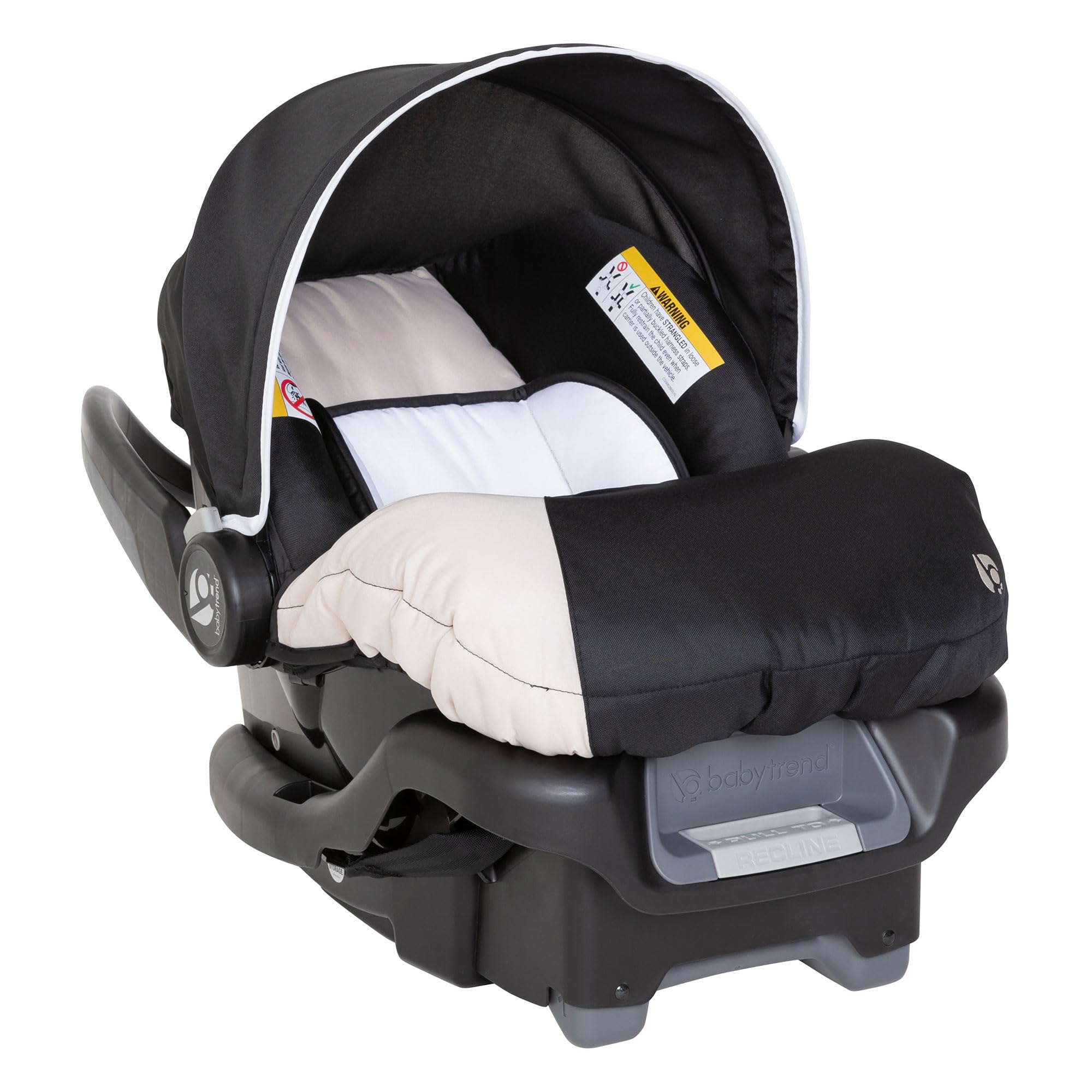 Baby Trend Ally Newborn Infant Car Seat Carrier Travel System - 5-Point Harness & Cozy Cover for Babies Up to 35 lbs (Modern Khaki) | Safe & Comfortable for Car Rides, Air Travel & Daily Use