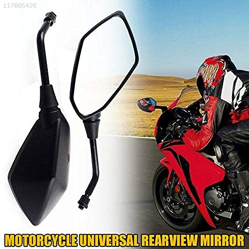 Ubersweet® AB95 Iron Rearview Mirror for Motorcycles - Durable & Adjustable Safety Mirror - Perfect for Cruisers, Sport Bikes & Off-Road Riding