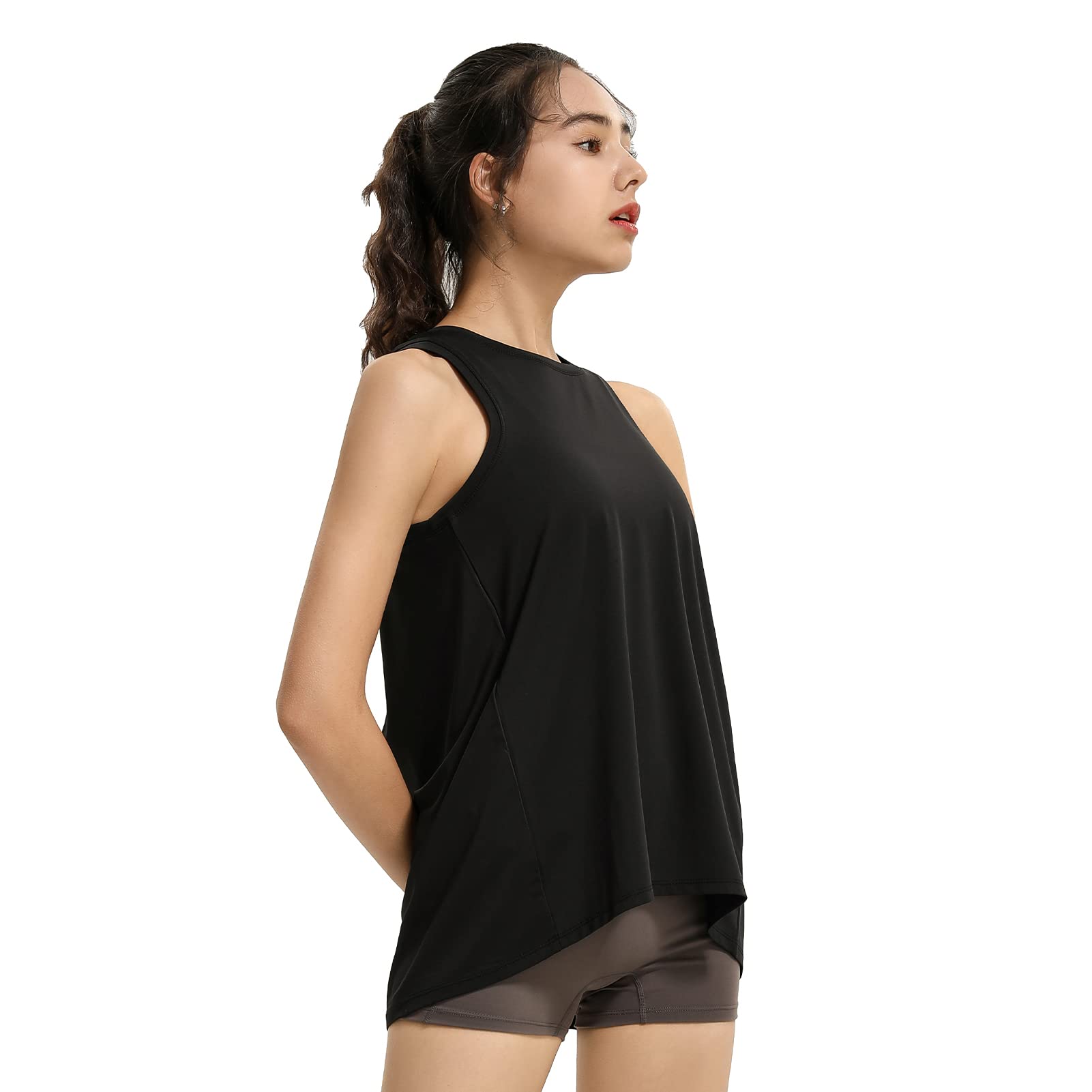 DREAM SLIM Women's Workout Tank Top - Tie Back Sleeveless Open Back Yoga Shirt for Gym, Running & Exercise | Breathable Athletic Top for Yoga, Pilates & Fitness Training