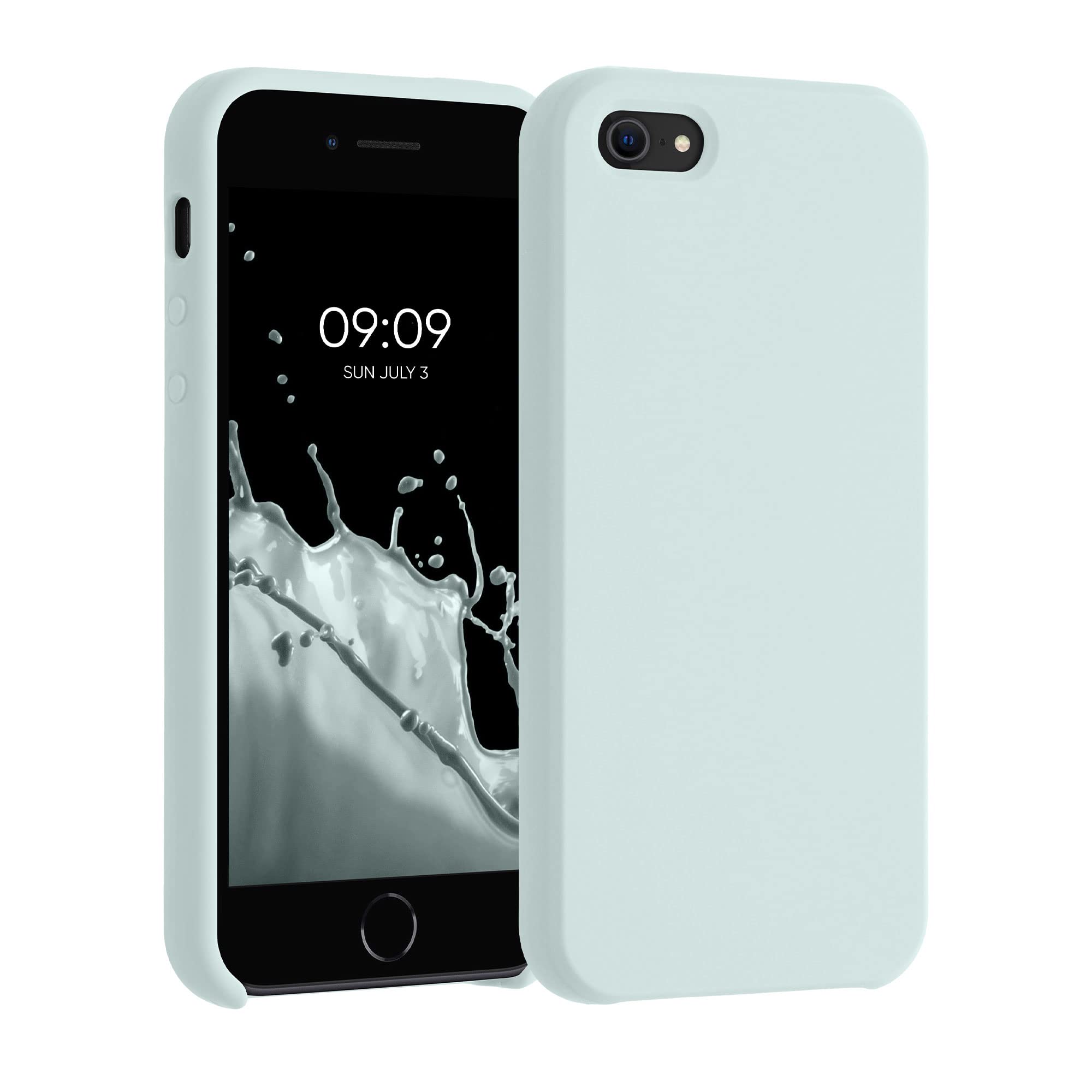 kwmobile TPU Silicone Case for Apple iPhone SE (1st Gen 2016) / iPhone 5 / iPhone 5S - Soft Finish Protective Phone Cover in Cool Mint - Perfect for Everyday Use & Drop Protection