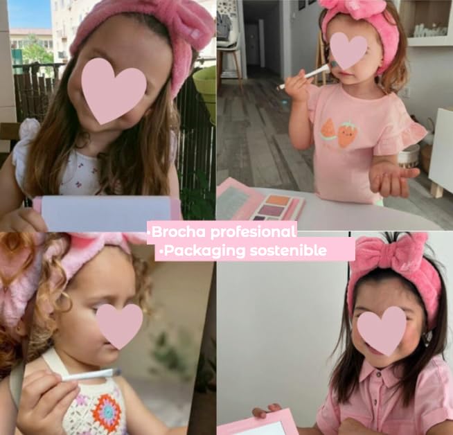 Tanaka 100% Natural, Eco-Friendly & Vegan Makeup Kit for Girls - Non-Toxic Kids Cosmetics Set | Birthday Party, Carnival & Halloween Face Paint Palette | Safe for School Plays & Dress-Up Games