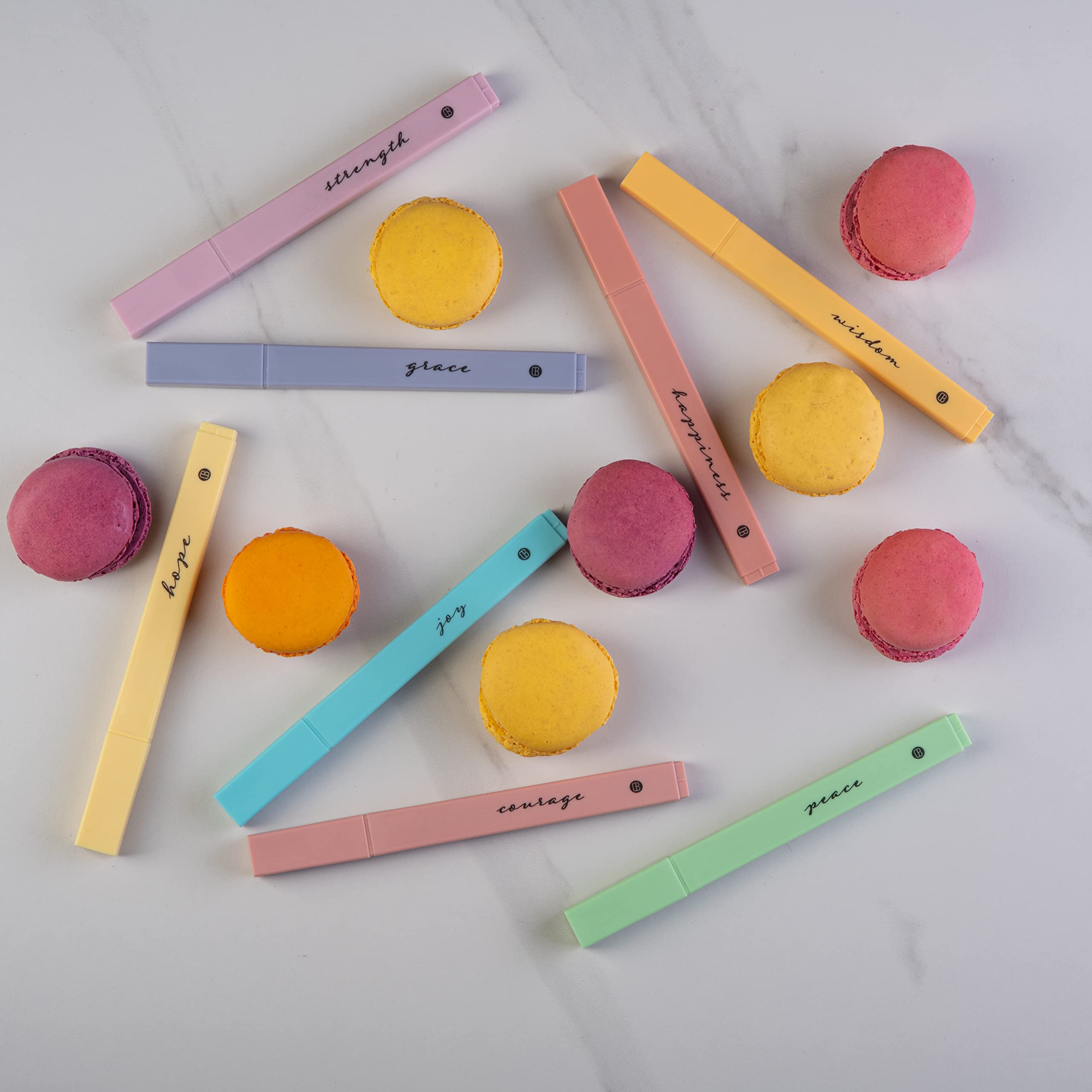 Bible Highlighters 8 Pack - No Bleed Quick Dry Pastel Markers for Bible Study & Journaling