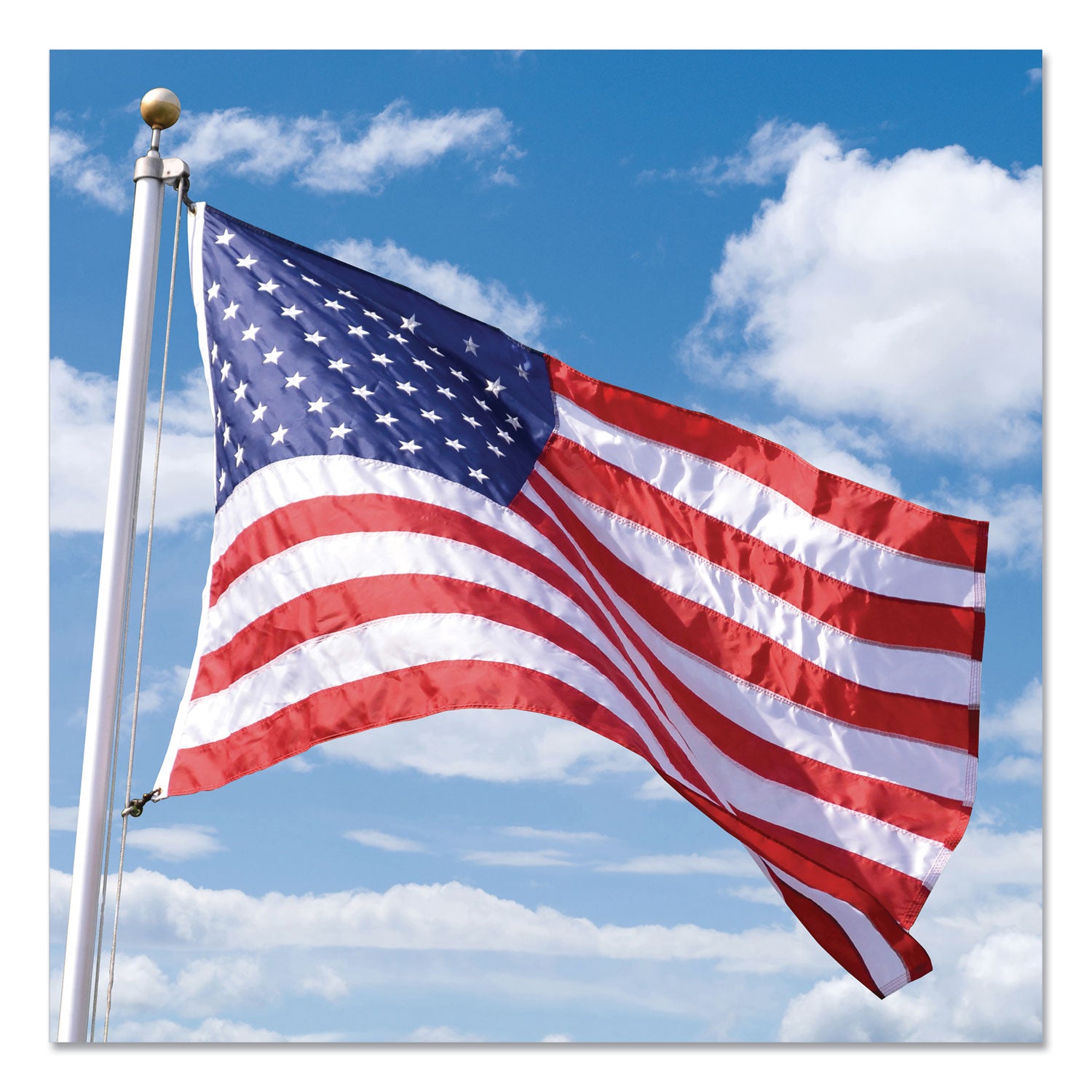Advantus Heavyweight Nylon All-Weather American Flag 72x48 Inch - Durable Outdoor US Flag for Patio, Garden & Backyard Decor