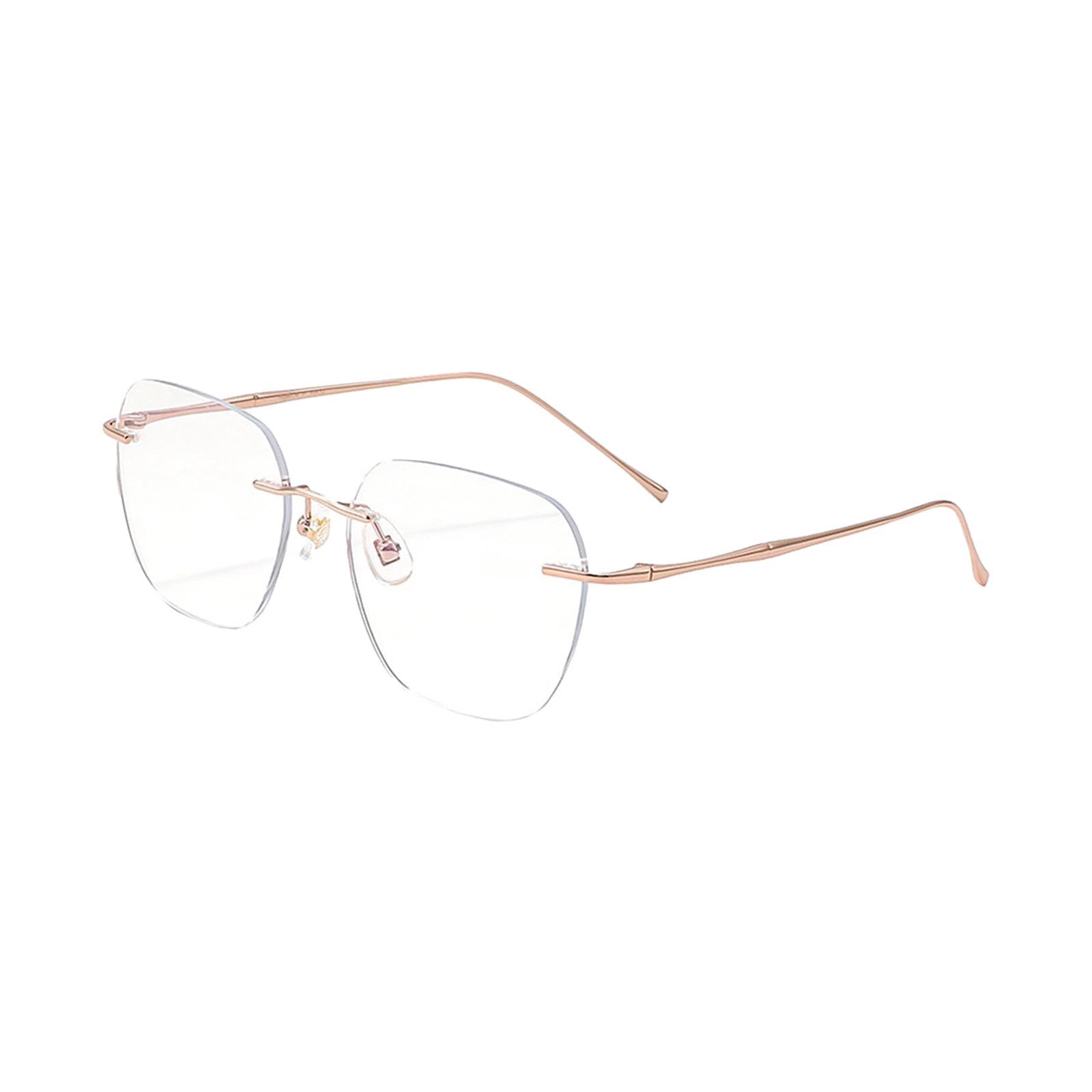 Fenteer Stylish Rimless Glasses for Men & Women - Lightweight Fashion Eyewear for Festivals, Parties, Vacations & Daily Wear - Perfect for Reading, Driving and Outdoor Activities