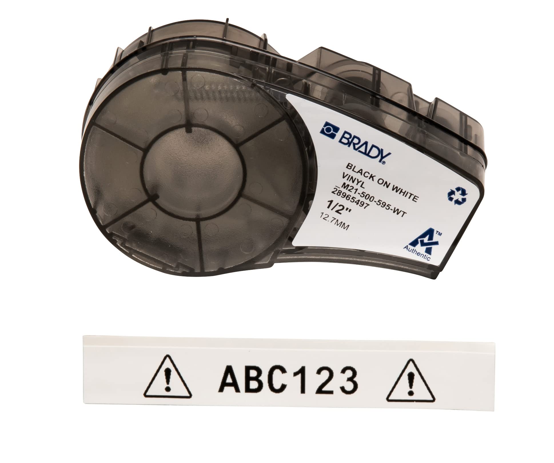Brady M21-500-580-WT 21' Permanent Vinyl Label - 0.5