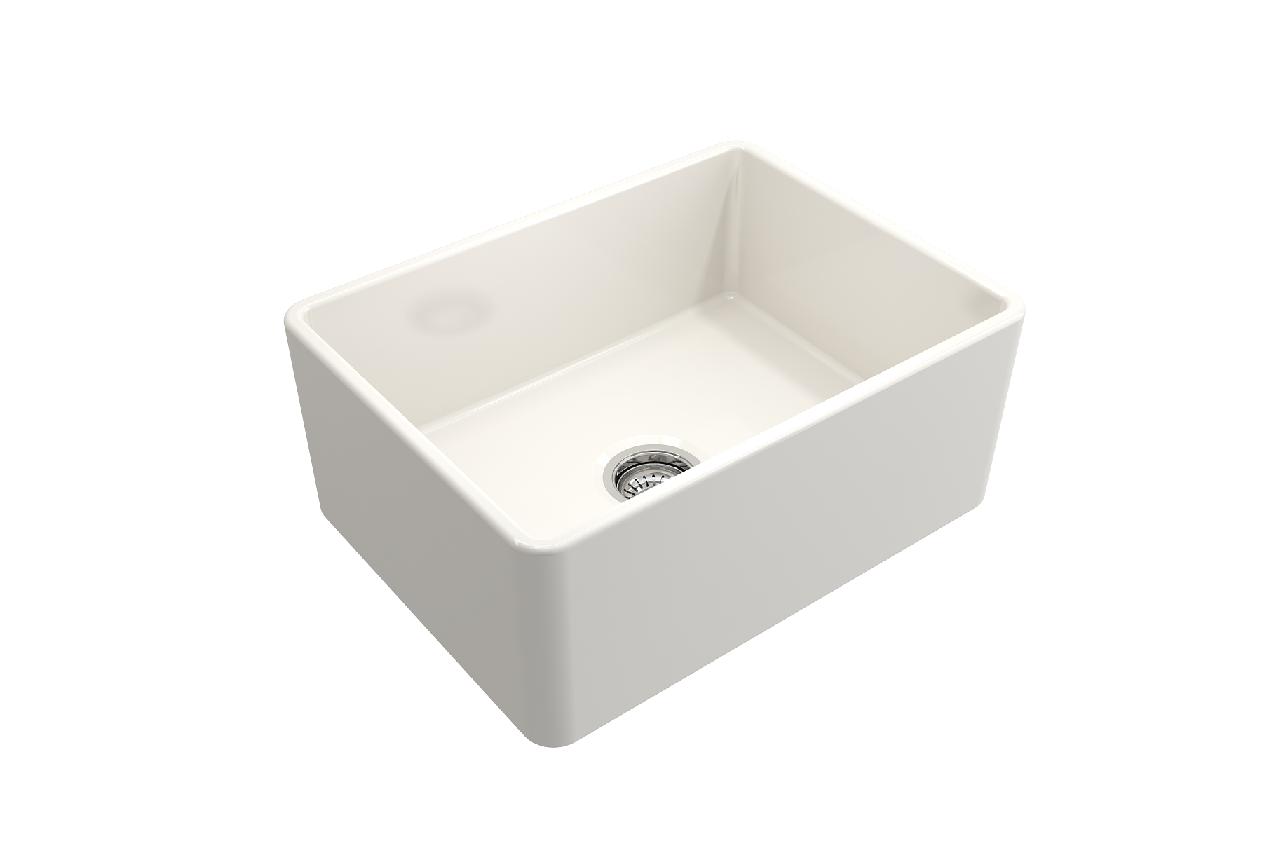 Bocchi Classico Farmhouse Apron Front Fireclay 24-Inch Single Bowl Kitchen Sink with Protective Bottom Grid & Strainer - 9 Color Options | Durable & Stylish for Modern Farmhouse, Rustic, or Traditional Kitchen Designs