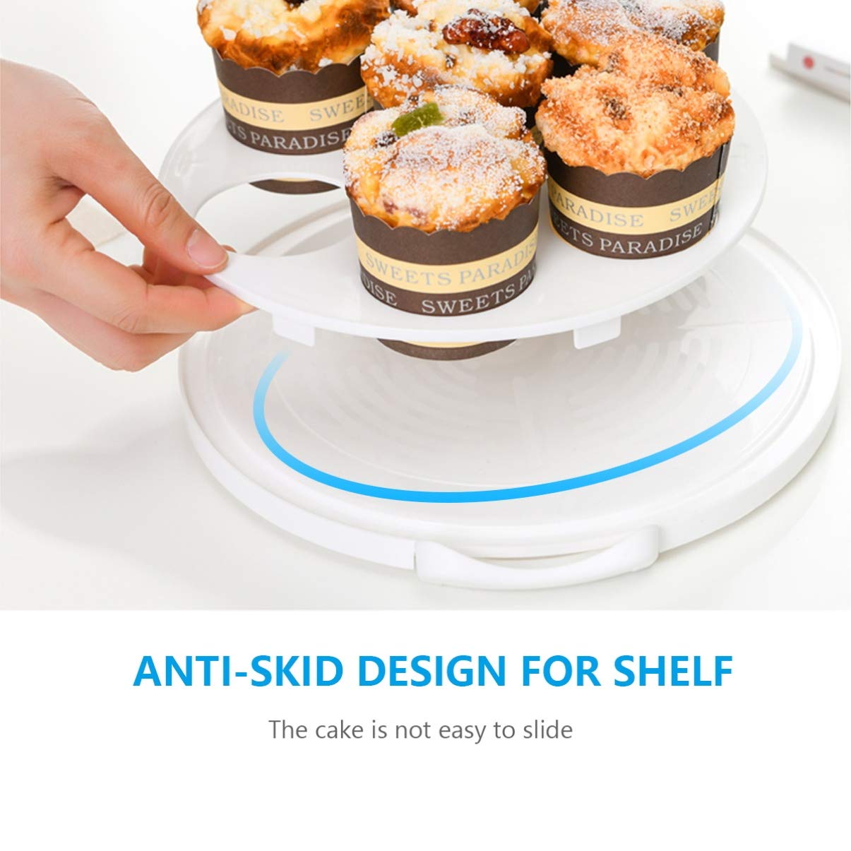 Portable Cake Keeper with Handle - Airtight Cake Storage Container with Lid - Dome Shaped Cake Carrier for Freshness - White (Perfect for Birthday Parties, Picnics & Bakery Storage)