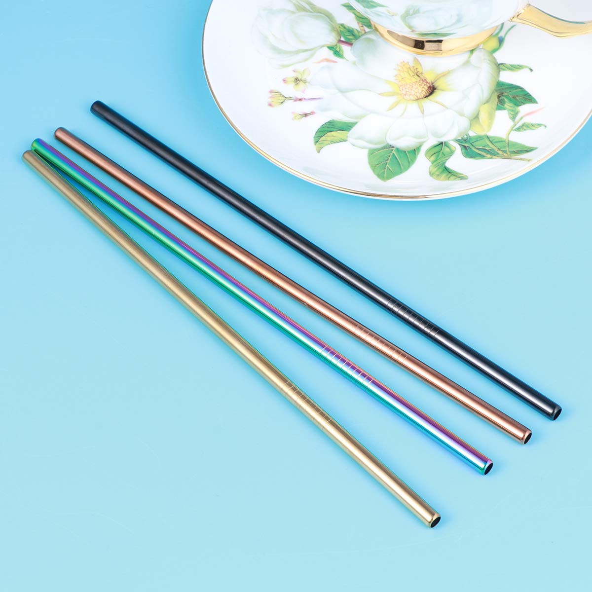 Cabilock 1-Pack Stainless Steel Straight Drinking Straws - Reusable Metal Straw for Smoothies, Iced Coffee & Cocktails - Eco-Friendly & Dishwasher Safe