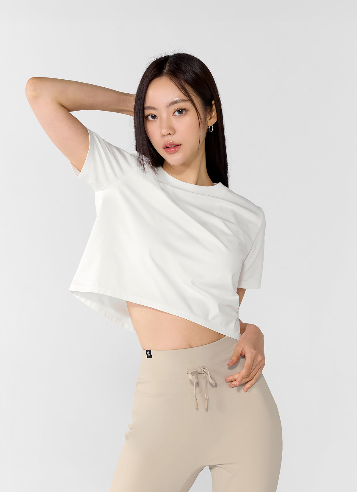 1+1 Basic Stretch Crop T-Shirts for Women - Soft Comfortable Casual Tops for Yoga, Workout & Everyday Wear