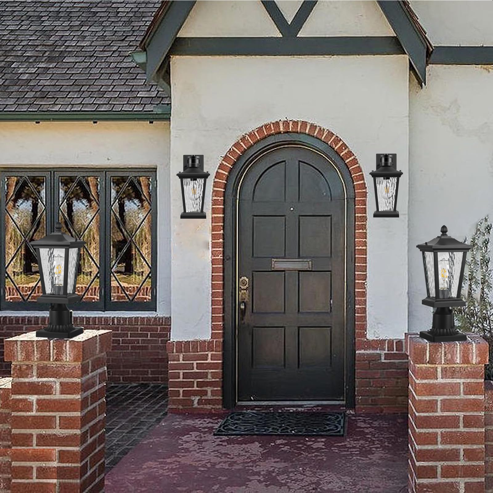Dusk to Dawn Outdoor Light - Waterproof Wall Mounted Exterior Lantern for Front Door, Porch & Patio - Perfect for Home Security and Nighttime Illumination