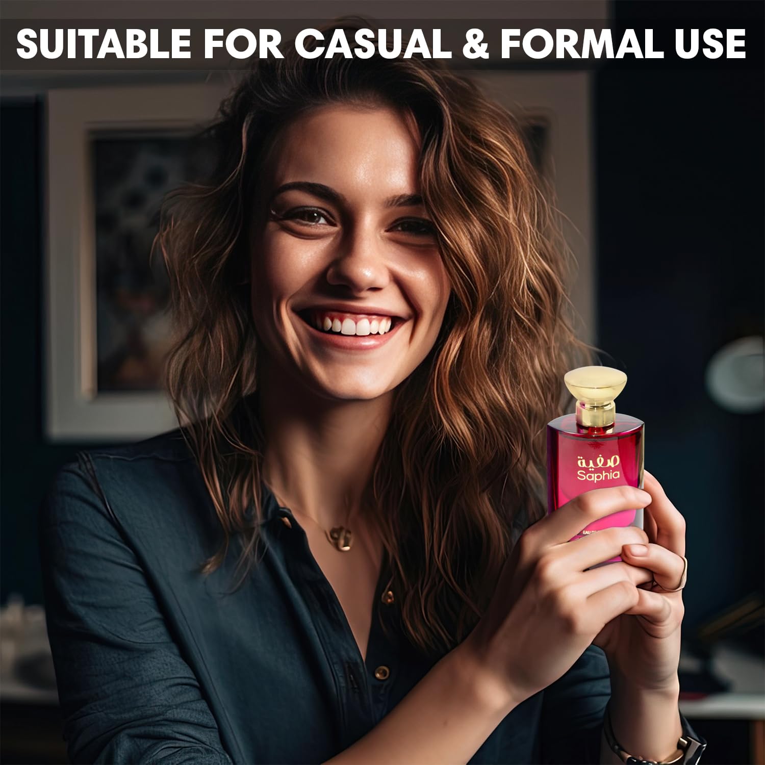 Saphia Women's Perfume | Lost Cherry Inspired Fragrance | Long Lasting Eau de Parfum (3.4 Fl Oz/100ml) | 8-10 Hour Scent | Perfect for Date Night, Office & Special Occasions
