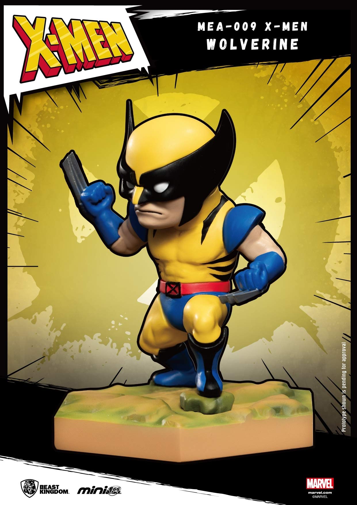 Marvel X-Men Mini Egg Attack MEA-009 Wolverine Action Figure Collectible Toy - Perfect for Marvel Fans, Collectors, and Home/Office Display