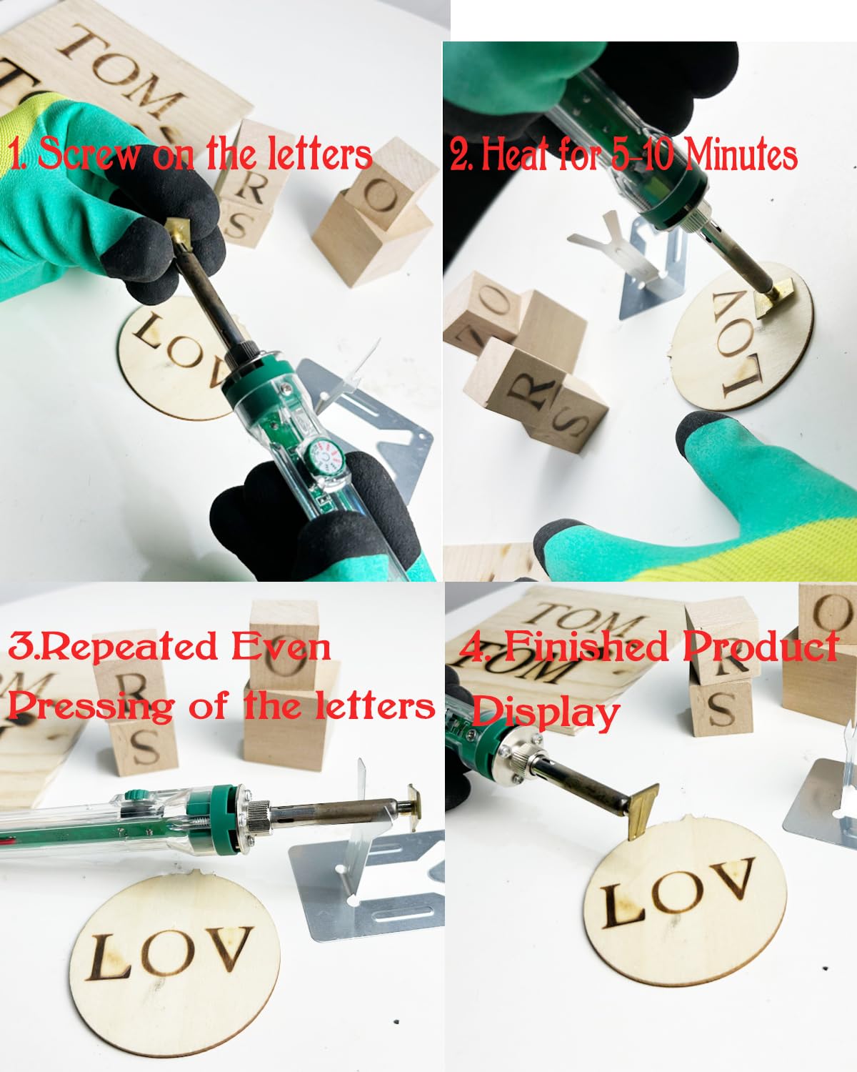 Personalized Wood Burning Alphabet Letter Kit - 26pcs 5/8