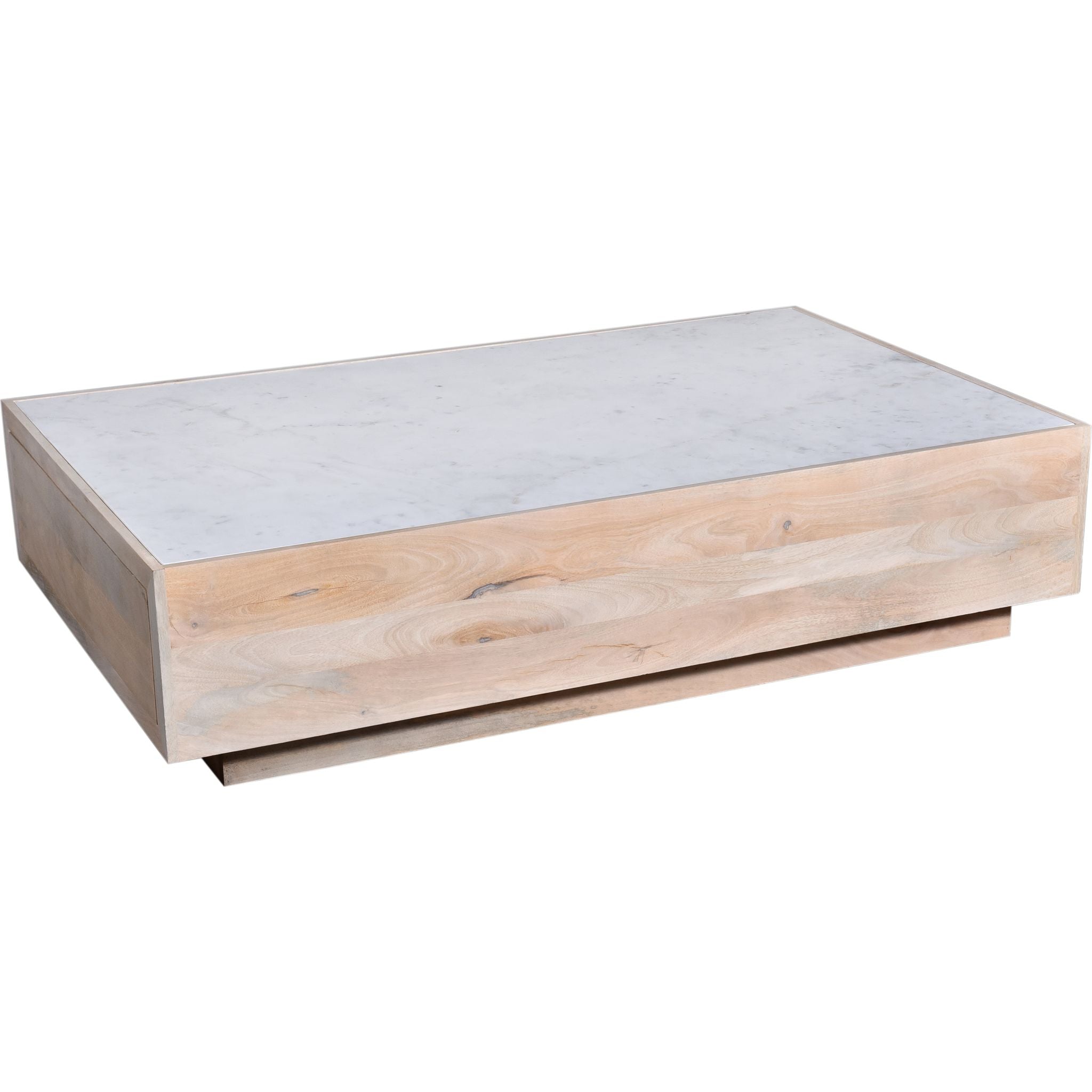 Avani White Marble Coffee Table - Modern Living Room Centerpiece for Home Decor & Entertaining
