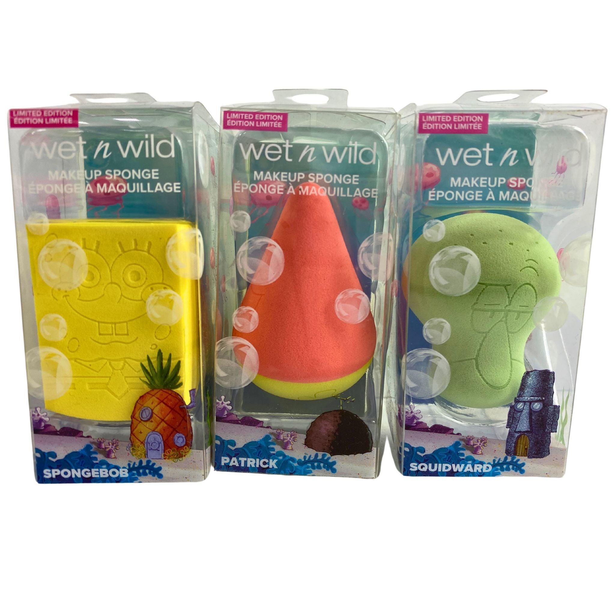 SpongeBob SquarePants Wet n Wild Makeup Set - 45 Pcs SpongeBob, Squidward & Patrick Character Cosmetics Kit - Perfect for Halloween Costumes, Themed Parties & Cartoon Lovers