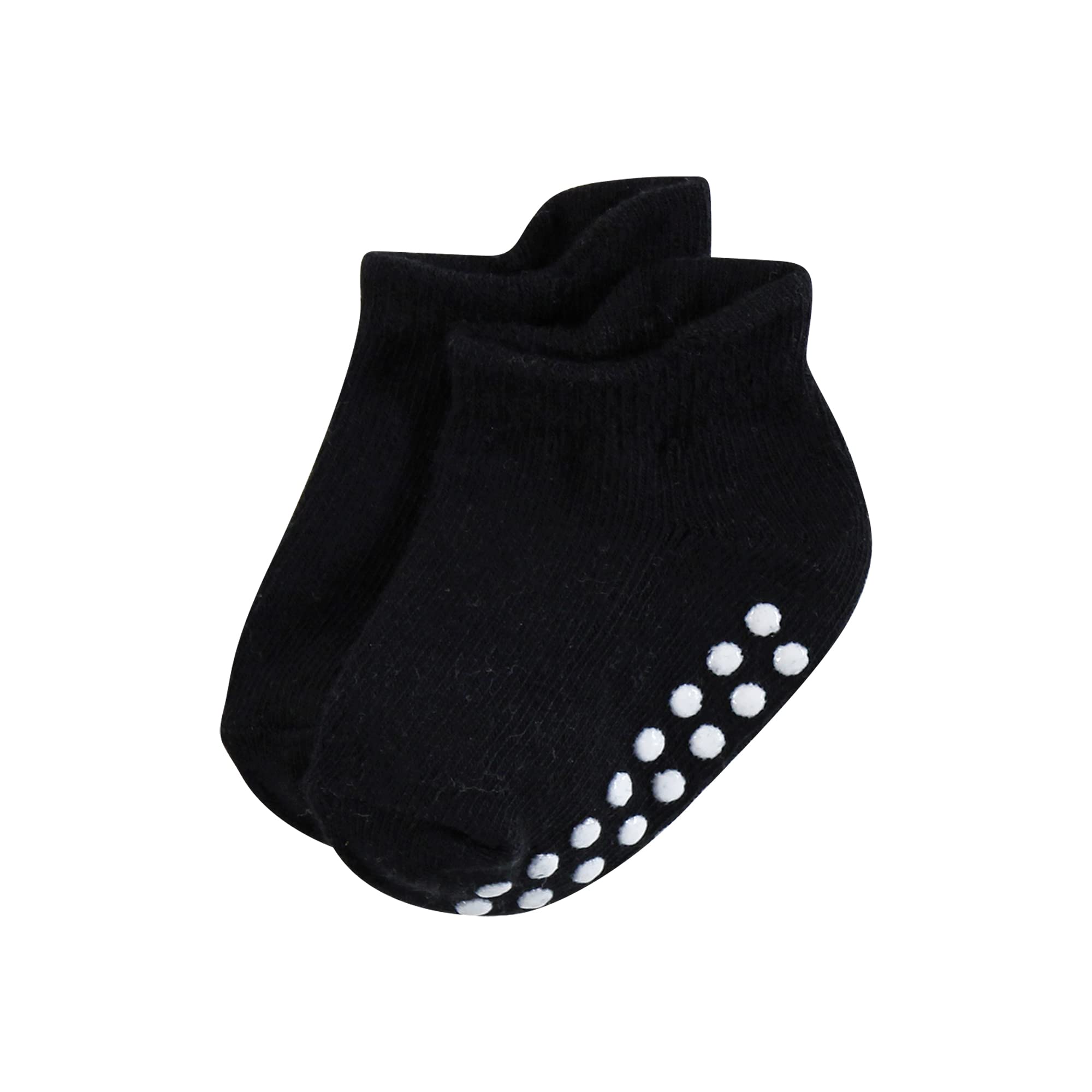 Hudson Baby Unisex Non-Skid No-Show Socks for Infants & Toddlers - Soft Comfortable Grip Socks for Crawling, Walking & Everyday Wear