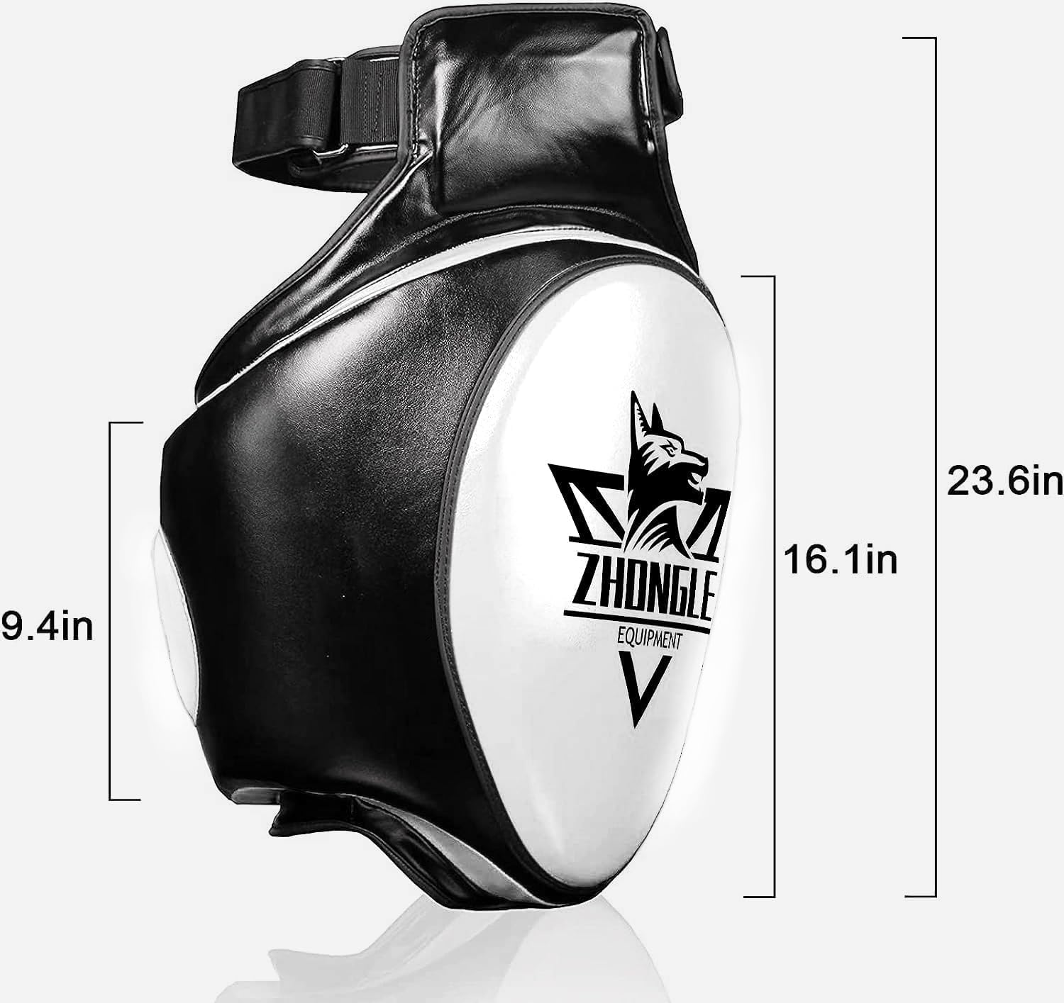 Zhongle Max Thick 4in Muay Thai Thigh Pads - Professional Thigh Guards for MMA, UFC, Taekwondo & Kickboxing Training - Heavy Duty Leg Protection for Combat Sports & Martial Arts Practice