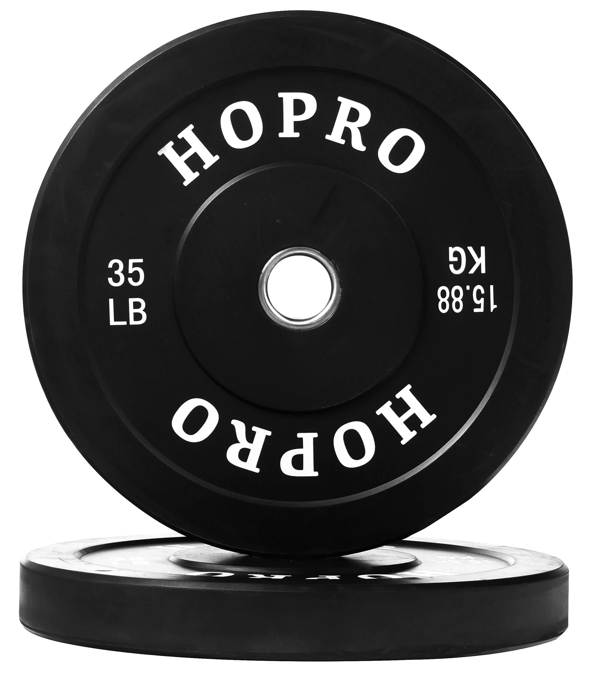 BalanceFrom Everyday Essentials Color Coded Olympic Bumper Plates with Steel Hub - Durable Weight Plates for CrossFit, Powerlifting & Home Gym Workouts