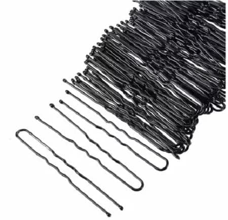 Rubela 100-Pack U-Shaped Bobby Pins for Women & Girls - Hair Clips, Barrettes, Styling Accessories for Updos, Buns & Ponytails - Secure Hold for All Hair Types (Black)