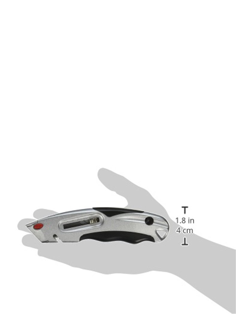 Easy Change Blade Utility Knife - Heavy Duty Retractable Safety Cutter for Box Opening, Crafting & DIY Projects | Quick-Release Replacement Blades