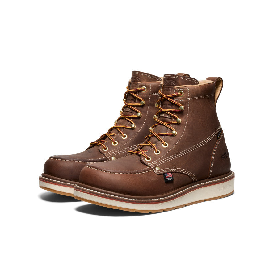 Men's Liberty 6 Waterproof Work Boots with Carbon Toe - Chestnut/Gum | Durable Safety Boots for Construction, Hiking & Outdoor Work