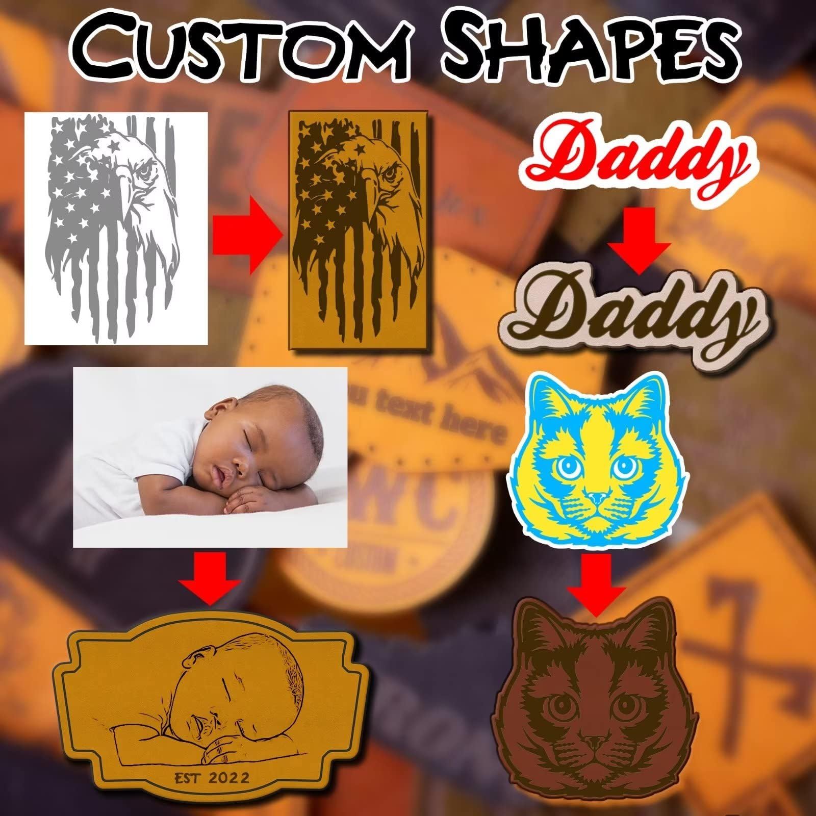 Custom Embroidered Beanies with Leather Patch - Personalized Winter Skull Cap for Men & Women - Add Your Own Text, Photo or Logo - Warm Fleece Lined Beanie for Outdoor Activities, Skiing & Cold Weather Fashion