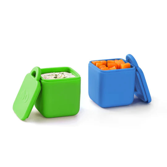 OmieBox Dip Containers - 5 Color Options for Kids Lunch Boxes | Perfect for School, Picnics & On-the-Go Snacks