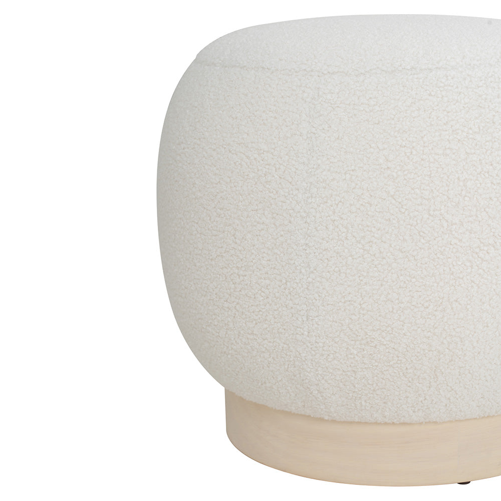 STELIA Ottoman 51cm Storage Bench - Off White Faux Leather Footrest Stool for Living Room, Bedroom & Entryway - Multi-Functional Seating & Home Decor