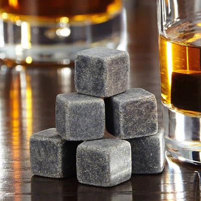 Personalized Engraved Whiskey Stone Set with 6 Glencairn Tasting Glasses - Ideal Gift for Whiskey Lovers, Bourbon Enthusiasts & Home Bars - Perfect for Chilling Whiskey Without Dilution, Dinner Parties & Special Occasions