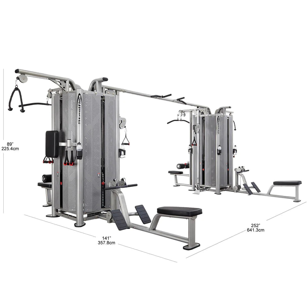 Steelflex 8 Stack Jungle Gym JG8000S - Heavy Duty Outdoor Fitness Equipment for Home & Commercial Use | Perfect for Strength Training, CrossFit & Backyard Workouts