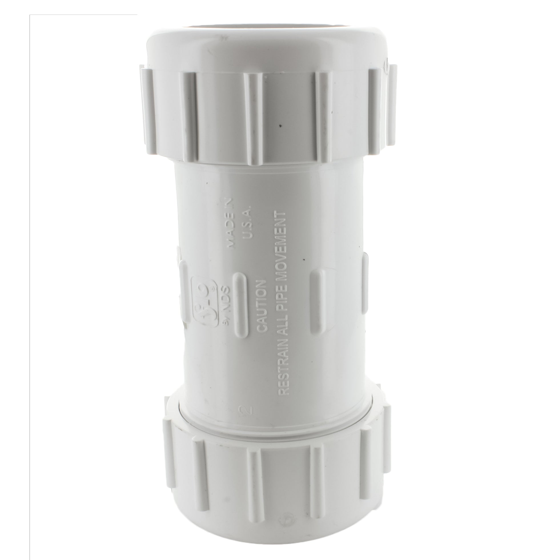 2-1/2 Inch PVC Compression Coupling for Plumbing & Irrigation - Heavy Duty PVC Pipe Fitting for Water Supply, Drainage & Pool Systems