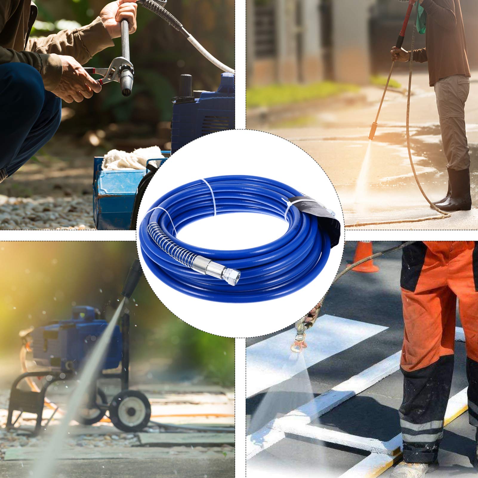 High Pressure Flexible Paint Spray Hose - Durable Air Hose for Paint Sprayers, Airless Spray Guns, and Industrial Applications - Perfect for Home Renovation, Auto Body Painting, and DIY Projects