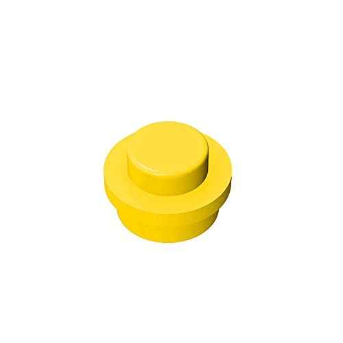 Gobricks GDS-615 1X1 Round Plate - 1000PCS Yellow (030) - Compatible with Lego 6141, 4073, 30057 & All Major Brick Brands - Building Blocks for DIY Projects, Model Construction & Creative Play