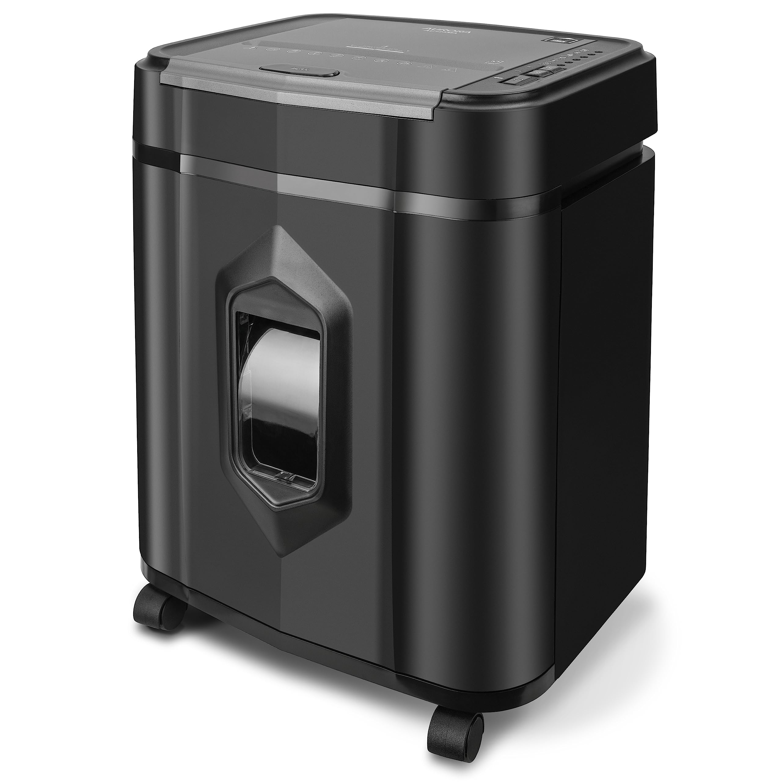 Aurora Professional Grade AU125MA 120-Sheet Auto Feed High-Security Micro-Cut Paper Shredder - P-5 Security Level, 60-Minute Runtime - Ideal for Offices, Home Offices & Confidential Document Destruction