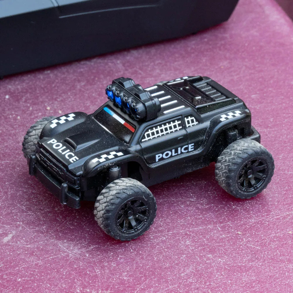 1:76 Scale Turbo Racing C82 2.4GHz RC Off-Road Truck - 4WD Remote Control Car with Proportional Steering, Ready-to-Run (RTR) - Perfect for Indoor Racing, Backyard Adventures & Police Car Role Play