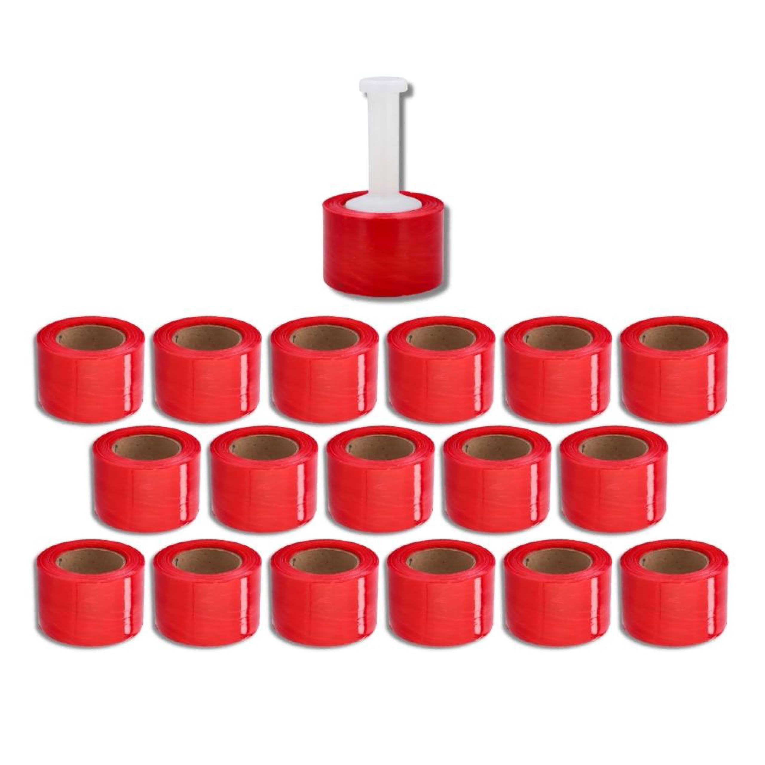 PSBM Red Mini Stretch Wrap with Plastic Handle - 36 Pack, 3