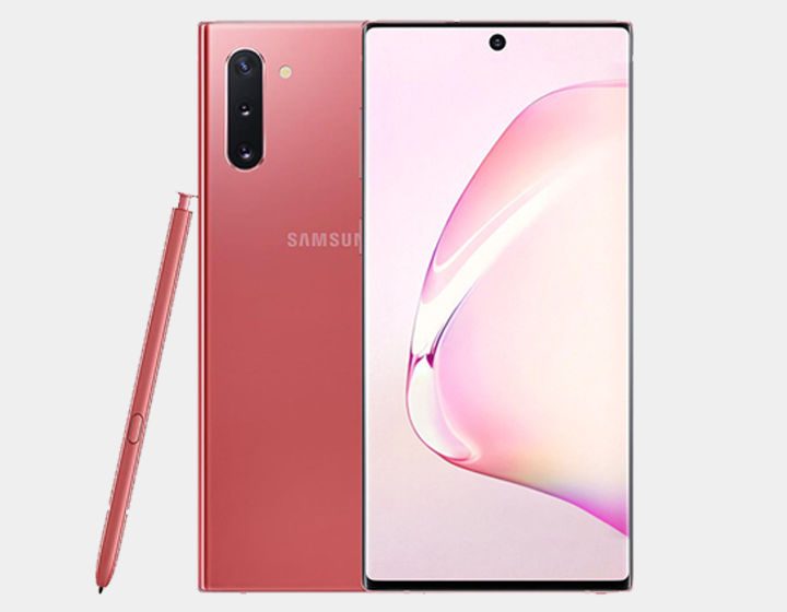 Samsung Galaxy Note 10 SM-N970F/DS 256GB 8GB RAM Factory Unlocked GSM Smartphone - Aura Pink | Dual SIM, 6.3