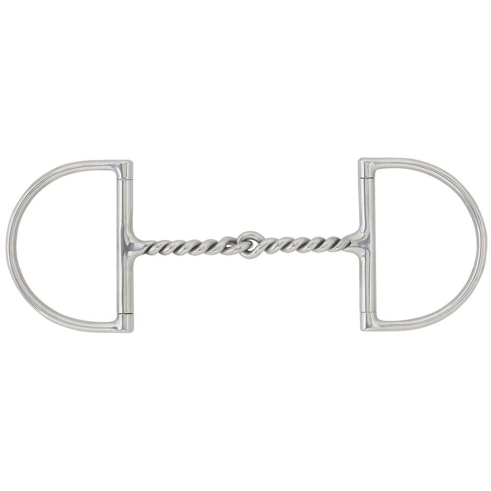 5.5mm Centaur Stainless Steel Hunter Dee Ring - Curved Twisted Wire Horse Bit for Equestrian Riding & Western Tack Accessories | Perfect for Horse Training, Show Jumping & Ranch Work