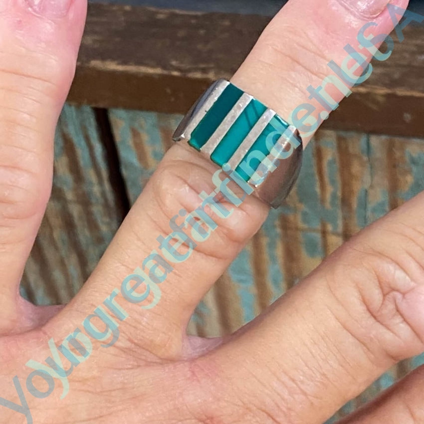 Art Glass Channel Inlay Sterling Silver Ring - Size 7 | Elegant Jewelry for Women, Perfect for Weddings, Anniversaries & Special Occasions