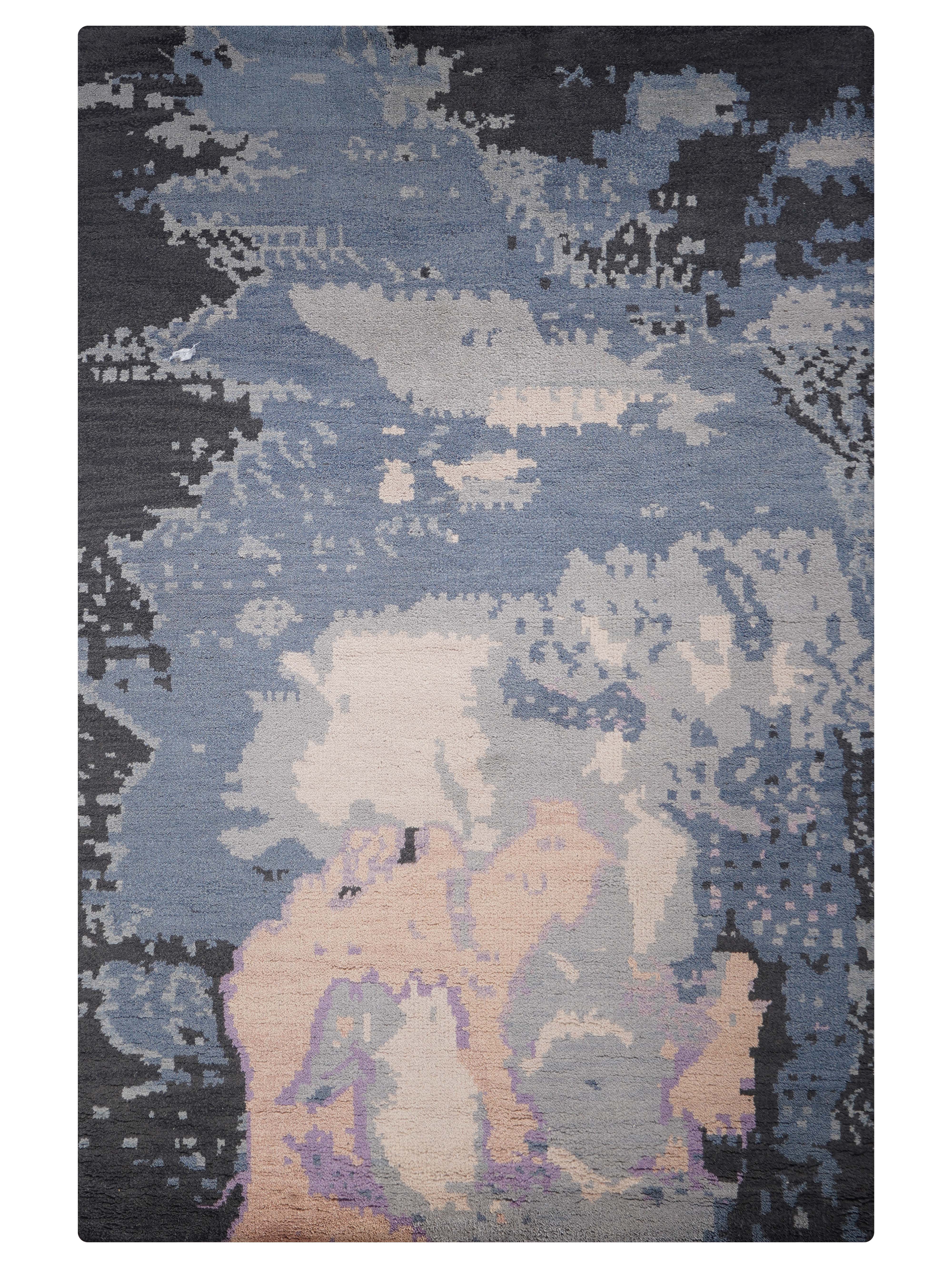 Handmade Quasar Hand Knotted Wool Rug - Premium Bohemian Style Area Rug for Living Room, Bedroom & Home Decor