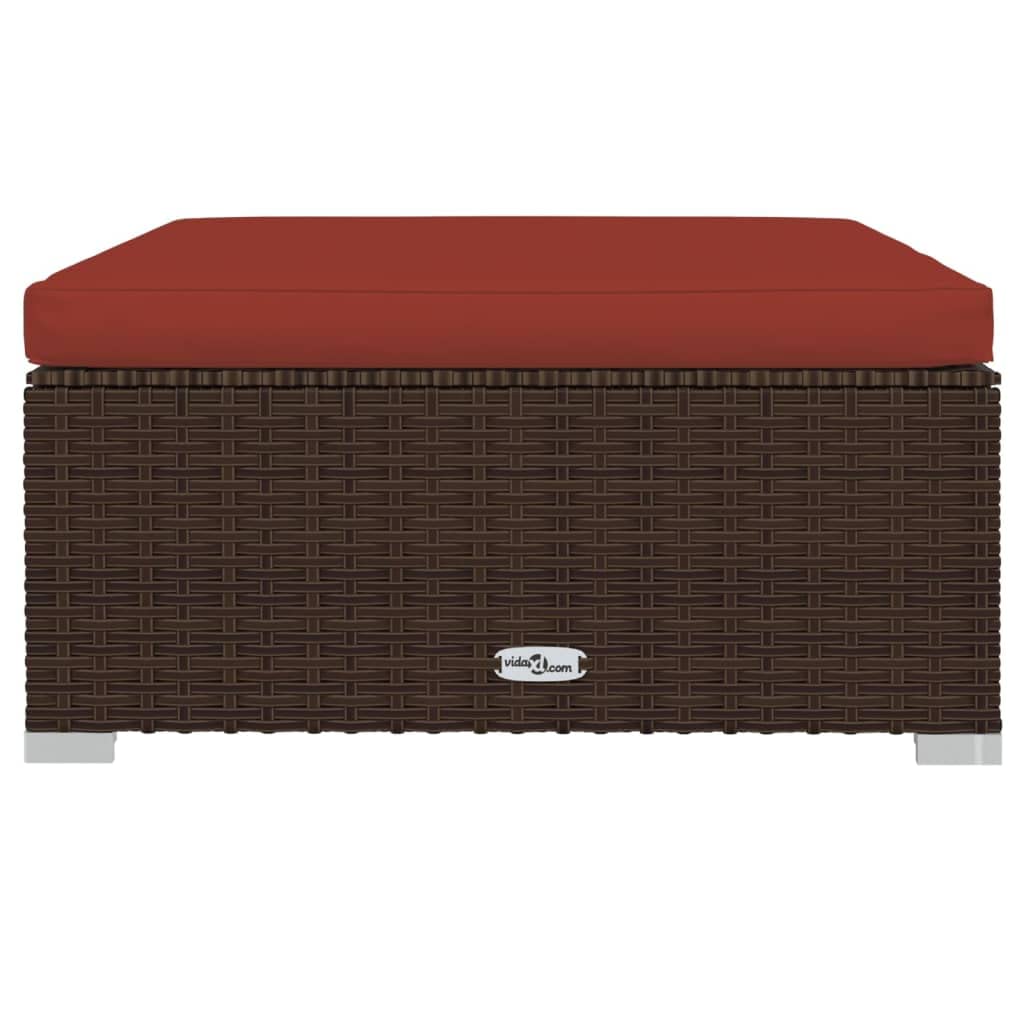 vidaXL 13-Piece Patio Lounge Set - Outdoor Garden Furniture, Brown Poly Rattan Sectional Sofa with Cushions for Backyard, Poolside & Terrace Relaxation
