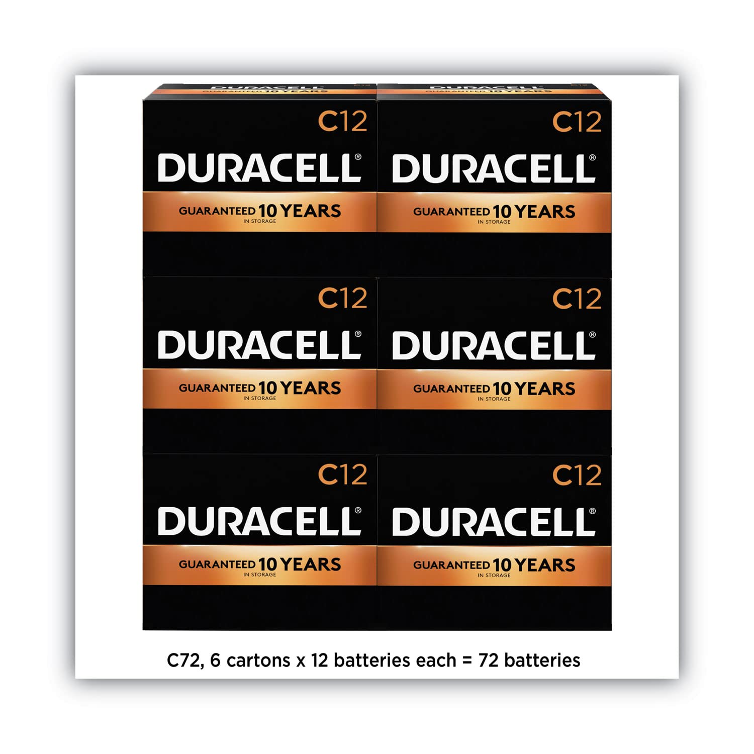 Duracell MN1400 CopperTop Alkaline C Batteries - 72 Count Pack | Long-Lasting Power for Flashlights, Toys, Radios & Electronic Devices