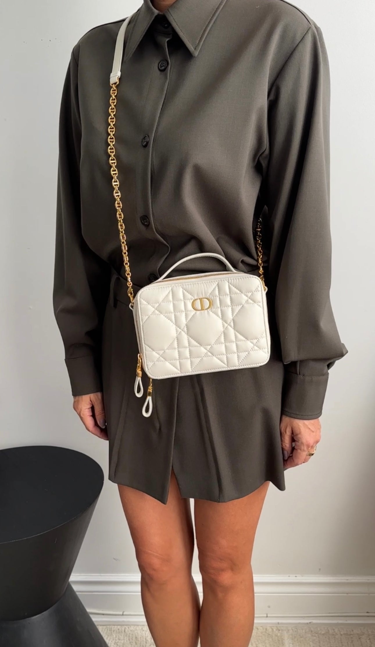 Christian Dior Caro Box Card Pouch Bag with Chain Strap - Luxury Designer Wallet on Chain for Women | Perfect for Parties, Date Nights & Special Occasions