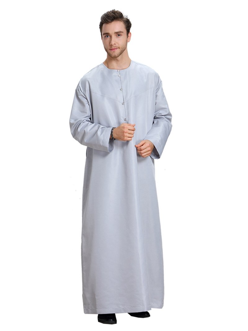 Authentic Arab Muslim Thobe for Men - Traditional Islamic Middle Eastern Clothing from Dubai - Perfect for Eid, Weddings & Mosque Prayers