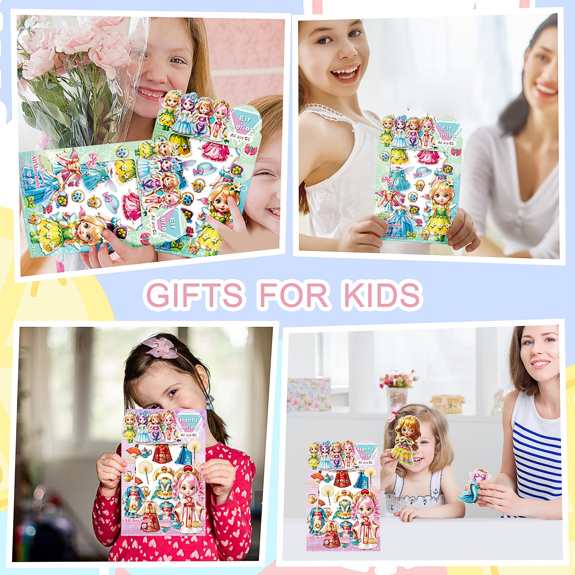 Magnetic Dress Up Dolls for Girls Ages 3-7 | DIY Princess Paper Doll Set with 2 Themed Outfits (Mermaid & Elf) | Pretend Play Travel Toy for Kids | Perfect for Birthday Gifts, Travel Entertainment & Creative Play