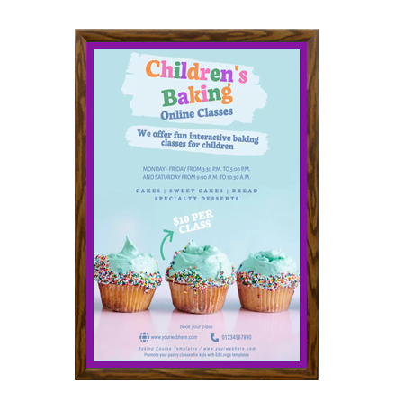 11x14 Designer Wood Snap Frames for Posters with 1
