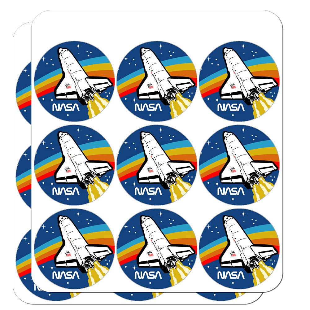 NASA Logo Space Shuttle Rainbow Planner Stickers - Scrapbooking, Journaling, DIY Craft Supplies for Bullet Journals, Calendars & School Projects